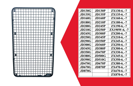 HITACHI/JOHN DEERE GUARD (TYPE 2)  CG-000P13-0001 MESH w/HINGE