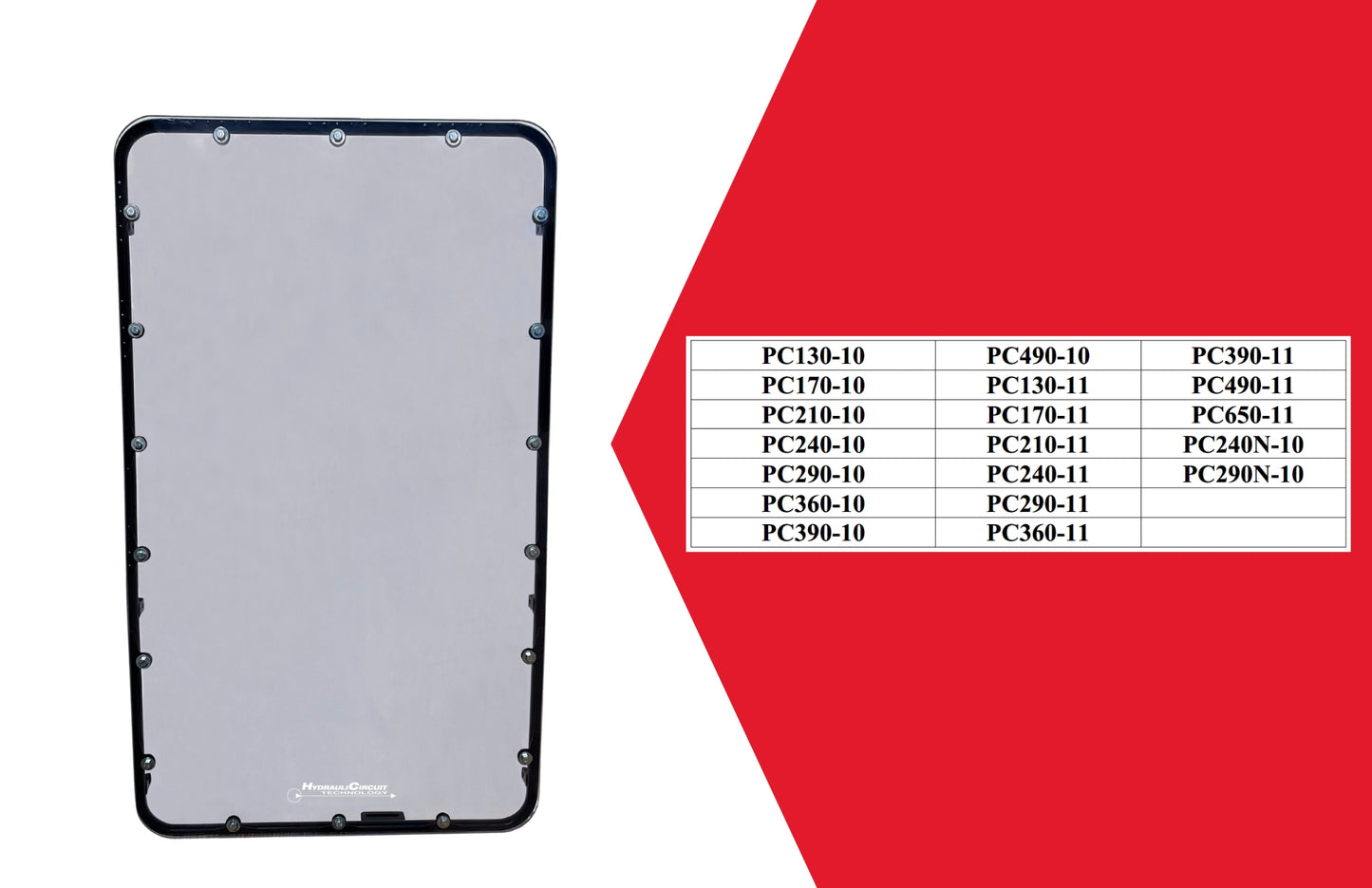 KOMATSU GUARD CG-000P01-C002 LEXAN w/HINGE