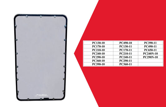 KOMATSU GUARD CG-000P01-C002 LEXAN w/HINGE
