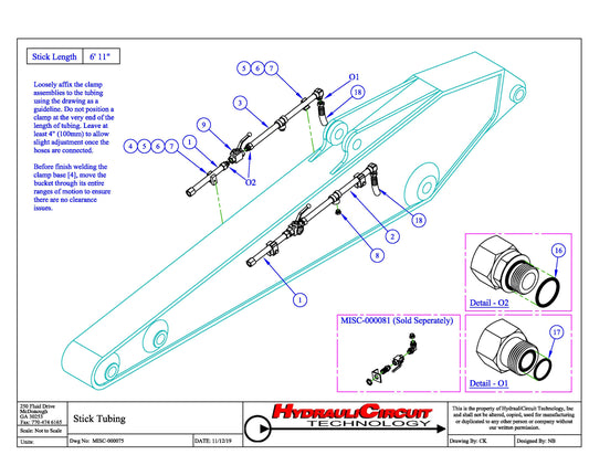 JD85G Stick Tubing 3/4 MISC-000075 (5-8 ton)